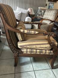 Ethan Allen Armchair Acanthus Carved Roma Living Room Regency Style Berger | eBay