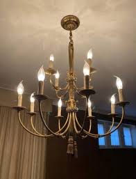 Louis XVI 12-Light Chandelier with Tassels in Gilt Bronze ...