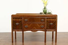 Art Deco Waterfall Vintage Sideboard, Server or Buffet, Bakelite Pulls