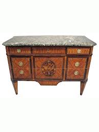 Late 18th Century French Louis XVI Kingwood and Tulip Wood Commode with Grey Marble Top & Bronze Dore Details | William Word Fine Antiques