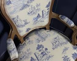 Vintage Louis Style French Toile Armchairs | Gilt Rococo ...