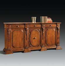 David Michael 100" Wide 3 Drawer Walnut Wood Server | Wayfair