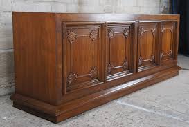 Mid Century Modern Fancher Walnut Italian Provincial Credenza Buffet Console 79"