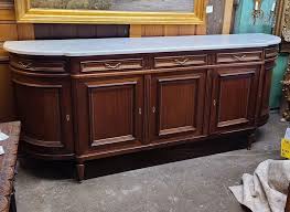 LOUIS XVI WHITE MARBLE TOP SIDEBOARD — Lots of Furniture