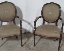 Pair Henredon Designer Club Chairs Carved Monkey Fabric - Etsy