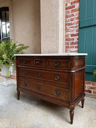 Antique French Mahogany Commode White MARBLE Louis XVI Mahogany Chest of Drawers at 1stDibs