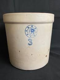 Lot - Antique Louisville Pottery 3 Gallon Stoneware Crock