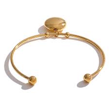 Trendy Gold Plated Stainless Steel Charm Bracelet For Women ...