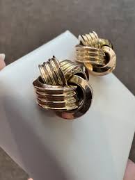 Vintage 14k Yellow Gold Love Knot Stud Earrings – Exeter Jewelers