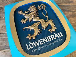 Vintage Large Lowenbrau Beer Sign Vintage Barware Lowenbrau ...