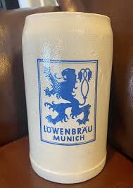 VINTAGE STONEWARE LOWENBRAU MUNICH 1.0L BEER STEIN MUG | eBay