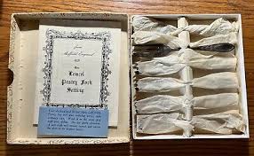 Silver Plate Pastry Forks - Laurel by Sheffield, in original ...