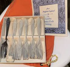 VTG Sheffield England Loxley Silverplate Pastry Forks Set Of ...