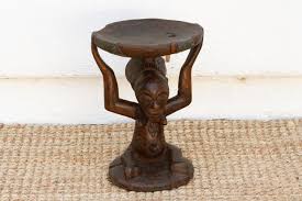 Antique Luba Stool: African Tribal Carved Wood Sculpture - Etsy