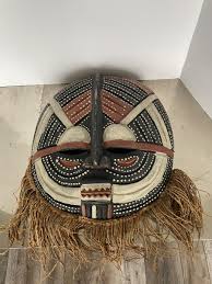 Vintage African Baluba Carved Wooden Mask Congo (A2) | eBay