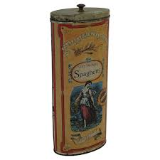 VINTAGE LUCE DECIELO ITLAIAN SPAGHETTI TIN VERY DECORATiVE at 1stDibs