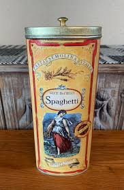 Vintage Spaghetti Pasta Tin Semolina Italia Luce Decielo Metal Storage Tin W/lid - Etsy
