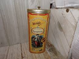 Vintage San Remo Spaghetti ,tin by Himark, Vtg Kitchen Decor, Storage, Pasta Can, Italian Can, Memories, Gift, Prop, Daysgonebytreasures *y - Etsy