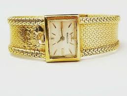 Jaeger- LeCoultre Ladies Watch Vintage Estate 18k Yellow Gold Swiss Mo – Popular Diamonds