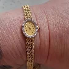 Seiko | Jewelry | Elegant Vintage 4k Yellow Gold Diamond ...
