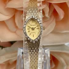 Vintage Gruen Diamond Accented Dainty Cocktail Watch with ...