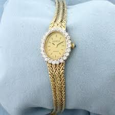 Ladies Geneve Diamond Swiss Watch in Solid 14k Yellow Gold ...