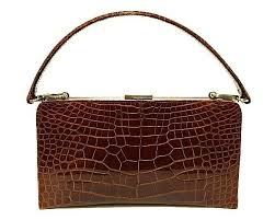 COACH Ltd Ed COGNAC BROWN GENUINE ALLIGATOR SKIN LEATHER SM ...