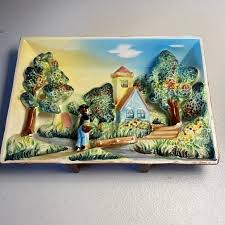 Ucagco | Art | Vintage Ucagco Ceramic Diorama Wall Or Table ...