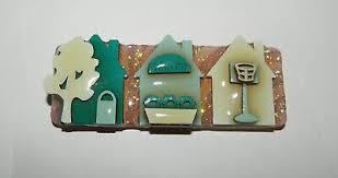 Vintage House Pin Brooch by LUCINDA Glittery Neighborhood ...