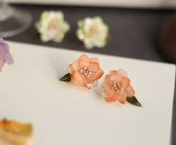 Rose and Butterfly•Orange - Handmade resin earrings and Clip ...