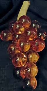 Vintage Mid Century Large Lucite Grapes Cluster Driftwood 60's Retro Table Art | eBay