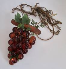 Vtg Beautiful Pair of Cognac Grape Hanging Lighting/pair of ...