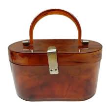 Vintage 1950s Dover Lucite Purse Faux Tortoise Shell Oval ...