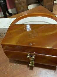 Vintage Tortoise Shell Colored Lucite Purse/Box Purse, Bag ...