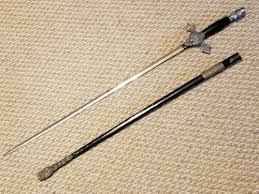 1930's Knights Of Columbus Ceremonial KoC Etched Blade Sword TG Gleason Chicago | #2101840603