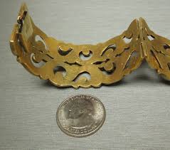 Vintage Estate C1950 925 Gold Vermeil Wide Ornamental ...