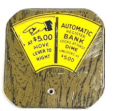 Antique Lucky Dime Register Bank 2.5" x2.5" | eBay