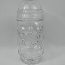 Vintage LIBBEY Santa Claus Jar Cookie Candy Poly Seal Glass ...