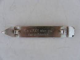 LUCK LAGER BEER Can/Bottle Opener Church Key IT's LUCKY When ...