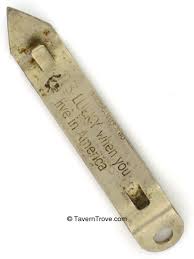 Item #62824 1960 Lucky Lager Beer Bottle/Can Opener