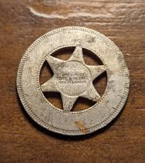 1923 Katharine Watts Trenton, New Jersey NJ American Flag Punch Tag Fob Token | eBay