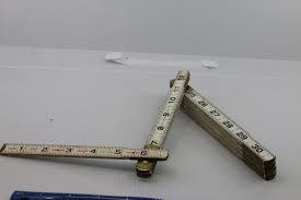 Vintage Lufkin Folding Extension Rule w/ Brass Extension 72" Zig Zag U – Omniphustoys