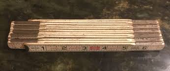 Vintage Lufkin White Folding Wood Ruler 6 Feet Brass Hinges Red End 066D | eBay