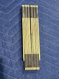 Vintage Folding Wooden Ruler Lufkin Red End X46 Extension ...