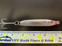 1 - 3 OZ SILVER CRIPPLED HERRING LURE WITH TREBLE HOOK | eBay