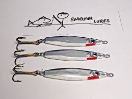 3 - 3/4 oz FLUTTER SPOONS SHINER MINNOW LURES LEAD SLAB ...
