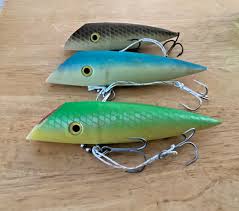 VINTAGE THREE (3) LUHR JENSEN GLOW JPlugs w/ hook harnesses ...