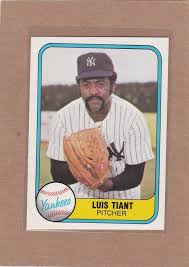 1981 FLEER BASEBALL LUIS TIANT #82 YANKEES NMMT *E994 | eBay