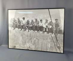 Rockefeller Center, 1932, Framed Under Glass Print, 22.25" x 30.25" - Mayo Auction & Realty