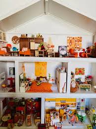 Vintage Bodo Hennig Bedroom 70s Upholstered Bed With Superstructure and Wardrobe Dollhouse - Etsy